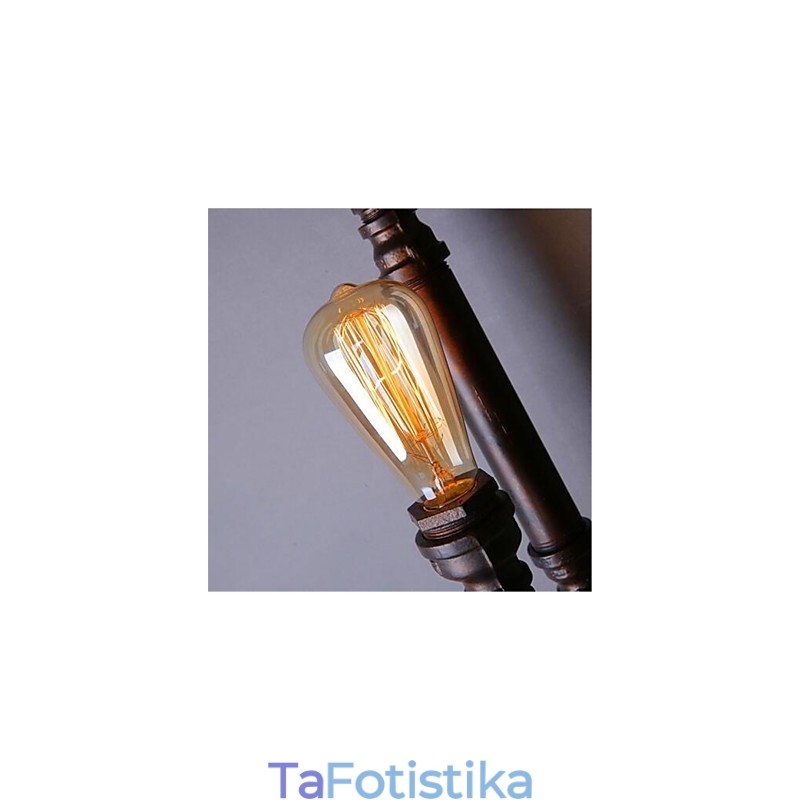 American Retro Loft Industrial Water Alisle Stairs Creative Personality Restaurant Bar Φωτιστικό τοίχου μονής κεφαλής
