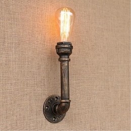 Nostalgia Simple Water Pipe Διακοσμητικό Μικρό Επιτοίχιο Φωτιστικό τοίχου