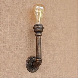 Nostalgia Simple Water Pipe Διακοσμητικό Μικρό Επιτοίχιο Φωτιστικό τοίχου