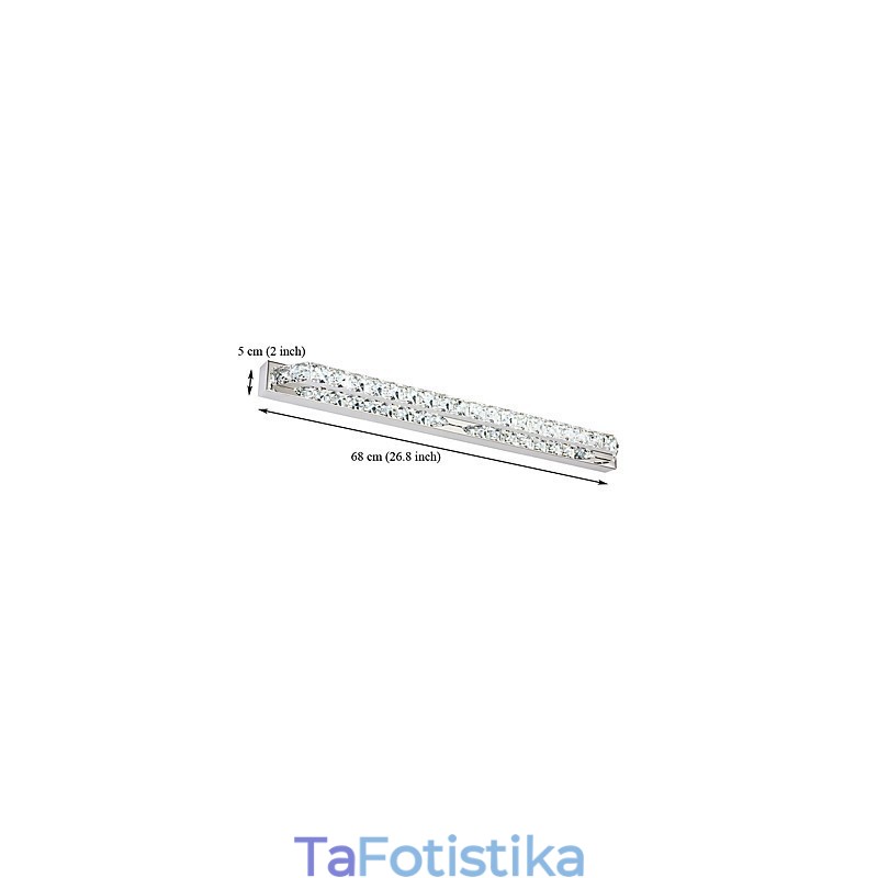 Μακρύ Φωτιστικό Καθρέφτη Υψηλής Ποιότητας Φωτιστικά Μπάνιου Μεταλλικό και Κρυστάλλινο Φωτιστικό τοίχου
