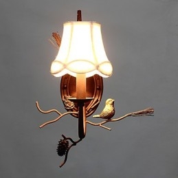 North American Vintage Metal με Resin Bird και Φωτιστικό τοίχου από κουκουνάρι Κατάλληλο για το Φωτιστικό τοίχου της τραπεζαρίας του σαλονιού