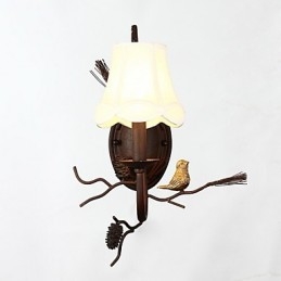North American Vintage Metal με Resin Bird και Φωτιστικό τοίχου από κουκουνάρι Κατάλληλο για το Φωτιστικό τοίχου της τραπεζαρίας του σαλονιού