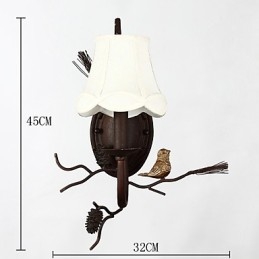 North American Vintage Metal με Resin Bird και Φωτιστικό τοίχου από κουκουνάρι Κατάλληλο για το Φωτιστικό τοίχου της τραπεζαρίας του σαλονιού