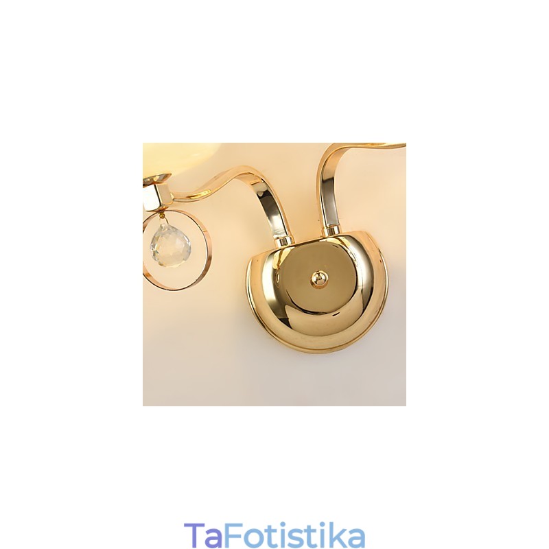 Μοντέρνο μοντέρνο ηλεκτρολυμένο χαρακτηριστικό για απλίκες τοίχου με κρυστάλλινο φως περιβάλλοντος φωτιστικό τοίχου