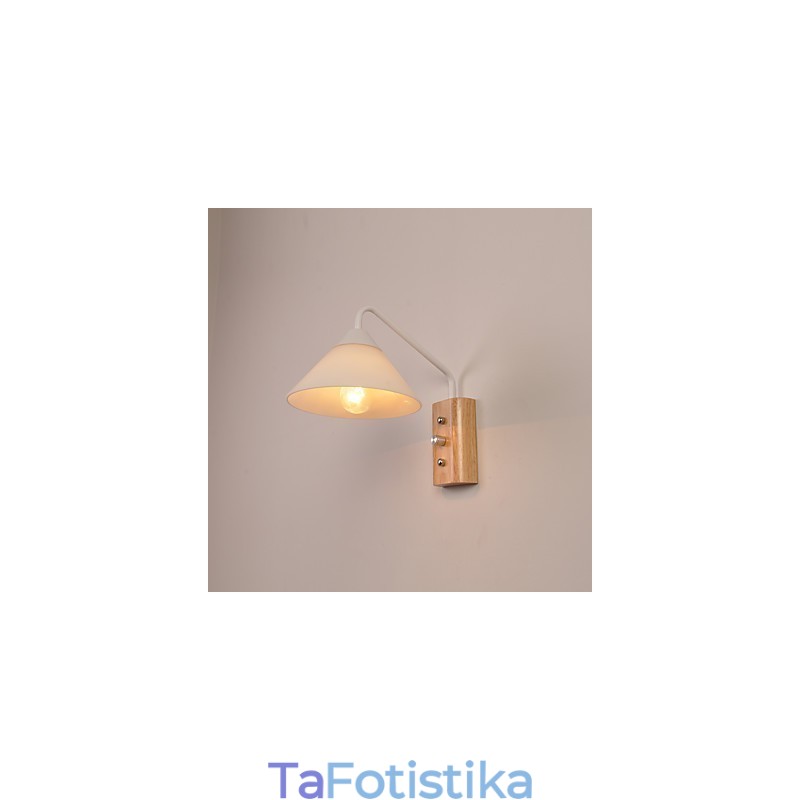 Απλό επιτοίχιο επιτοίχιο φωτιστικό γραφείου κομοδίνου με γυάλινη σκιά και μασίφ ξύλο για κομοδίνα κρεβατοκάμαρας Σαλόνι Βρεφικό δωμάτιο College Dorm Τραπεζάκι σαλονιού Βιβλιοθήκες