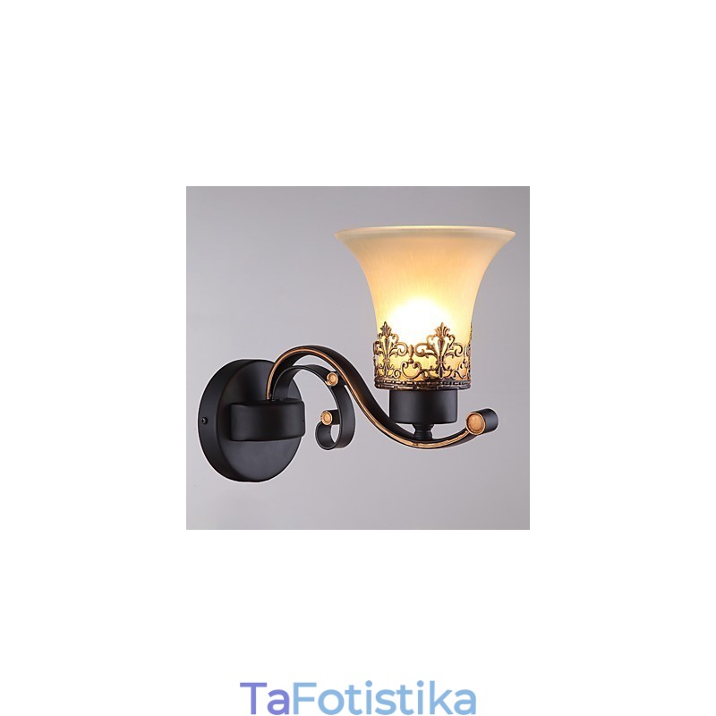 Single Head Amercian Countryside Vintage Metal με Γυάλινο Επιτοίχιο Φωτιστικό για την Καντίνα Σαλόνι Είσοδος Φουαγιέ Διακοσμητικό Επιτοίχιο Φωτιστικό