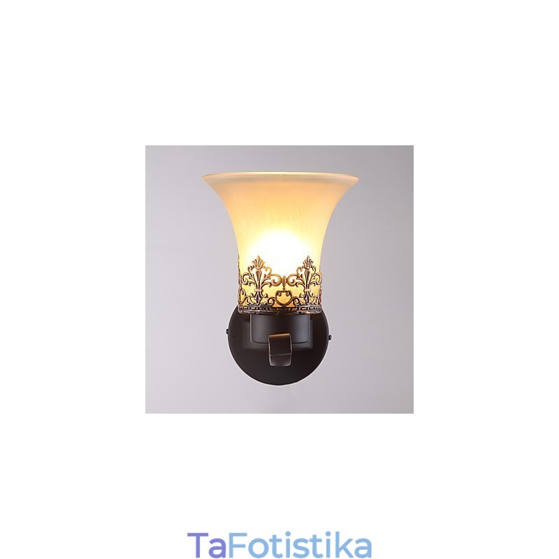 Single Head Amercian Countryside Vintage Metal με Γυάλινο Επιτοίχιο Φωτιστικό για την Καντίνα Σαλόνι Είσοδος Φουαγιέ Διακοσμητικό Επιτοίχιο Φωτιστικό