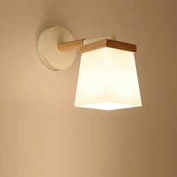 Φωτιστικό τοίχου Squere Glassshade για Υπνοδωμάτιο Μοντέρνο Φωτιστικό Περιβάλλοντος Απλίκες τοίχου Φωτιστικό τοίχου
