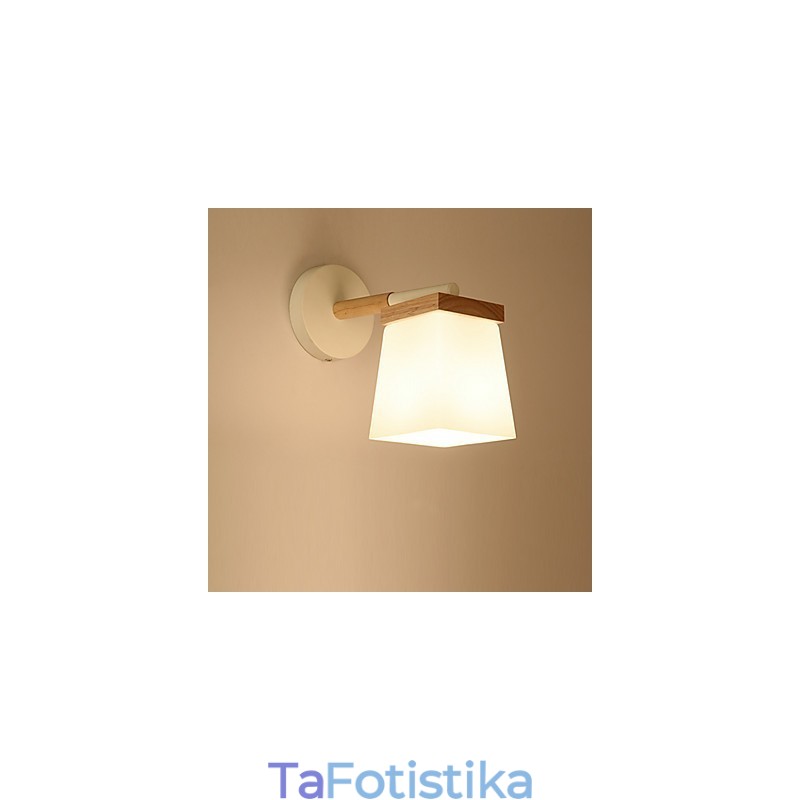 Φωτιστικό τοίχου Squere Glassshade για Υπνοδωμάτιο Μοντέρνο Φωτιστικό Περιβάλλοντος Απλίκες τοίχου Φωτιστικό τοίχου