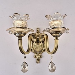 Rustic Lodge Brass Χαρακτηριστικό για Mini Style Uplight Απλίκες τοίχου Φωτιστικό τοίχου