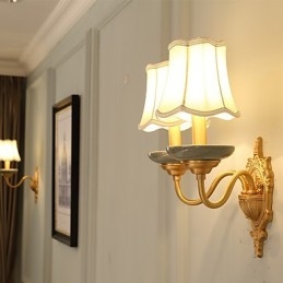 Απλή Country Traditional Classic Brass χαρακτηριστικό για Mini Style Uplight Απλίκες τοίχου Φωτιστικό τοίχου Pu