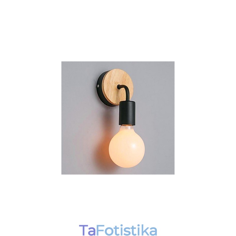 Μοντέρνο Minimalist Creative Personality Ξύλινο Σιδερένιο Φωτιστικό Διάδρομος Μπαλκόνι Υπνοδωμάτιο Σιδερένιο Φωτιστικό Τοίχου