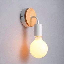 Μοντέρνο Minimalist Creative Personality Ξύλινο Σιδερένιο Φωτιστικό Διάδρομος Μπαλκόνι Υπνοδωμάτιο Σιδερένιο Φωτιστικό Τοίχου
