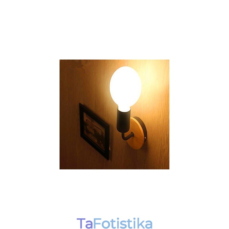 Μοντέρνο Minimalist Creative Personality Ξύλινο Σιδερένιο Φωτιστικό Διάδρομος Μπαλκόνι Υπνοδωμάτιο Σιδερένιο Φωτιστικό Τοίχου