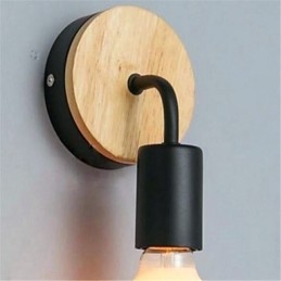 Μοντέρνο Minimalist Creative Personality Ξύλινο Σιδερένιο Φωτιστικό Διάδρομος Μπαλκόνι Υπνοδωμάτιο Σιδερένιο Φωτιστικό Τοίχου
