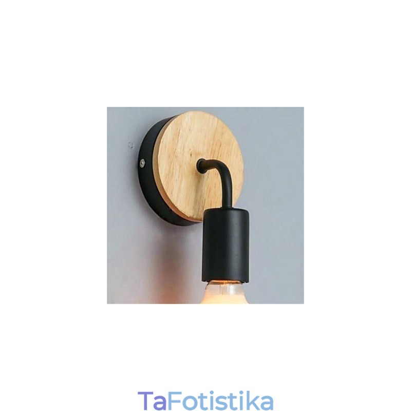 Μοντέρνο Minimalist Creative Personality Ξύλινο Σιδερένιο Φωτιστικό Διάδρομος Μπαλκόνι Υπνοδωμάτιο Σιδερένιο Φωτιστικό Τοίχου