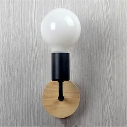Μοντέρνο Minimalist Creative Personality Ξύλινο Σιδερένιο Φωτιστικό Διάδρομος Μπαλκόνι Υπνοδωμάτιο Σιδερένιο Φωτιστικό Τοίχου