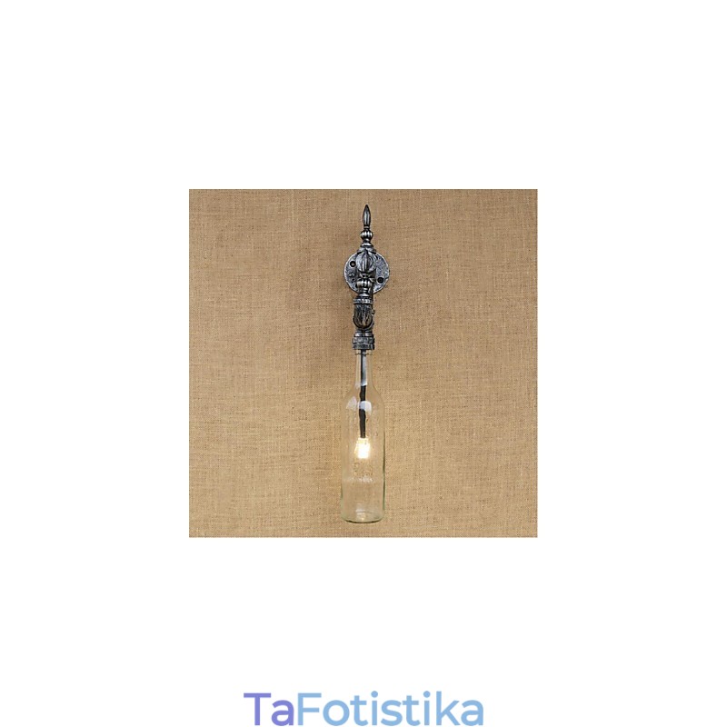 Rustic Lodge Silver Χαρακτηριστικό για Απλίκες Τοίχου Περιβάλλοντος Φωτιστικό τοίχου