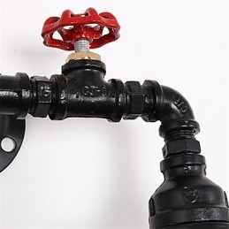 2 Heads Retro Industrial Pipe Wall Lights Simple Loft Black Birdcage Μεταλλική τραπεζαρία Κουζίνα Μπαρ Καφέ Διακόσμηση φωτισμού