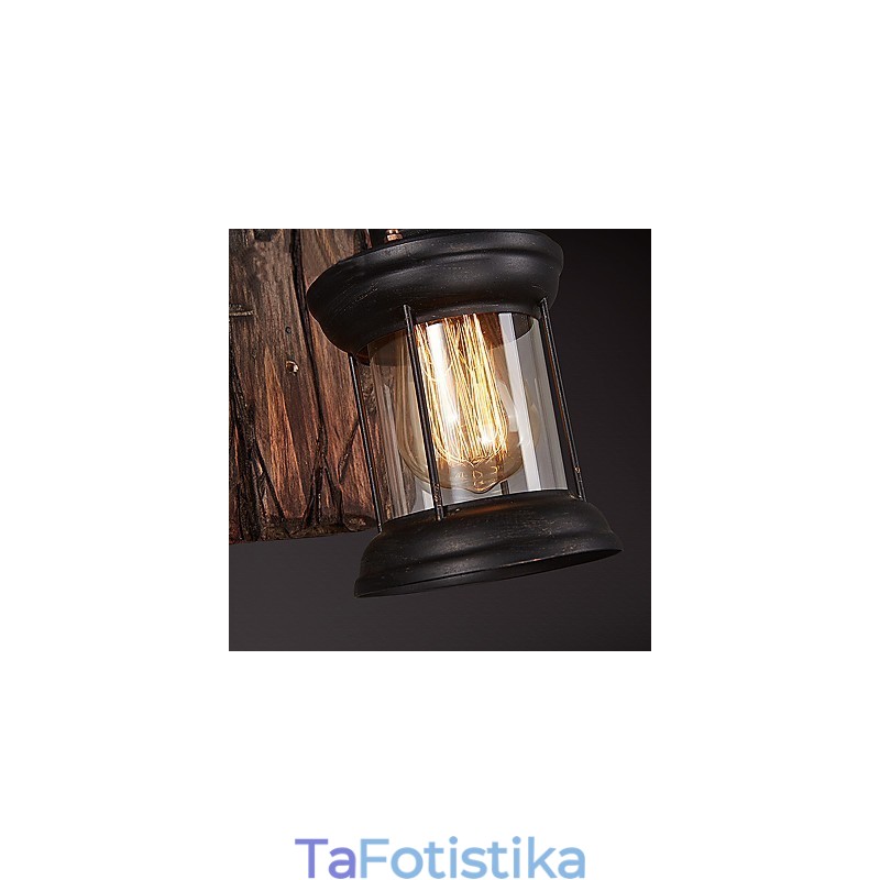 Μονόκεφαλο Industrial Vintage Ρετρό Ξύλινη Ζωγραφική Έγχρωμο Επιτοίχιο φωτιστικό για το Διακοσμητικό Φωτιστικό τοίχου Home Hotel Corridor