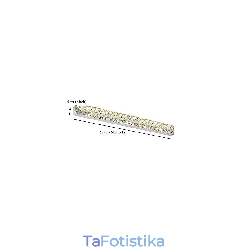 Μακρύ φωτιστικό καθρέφτη υψηλής ποιότητας Φωτιστικά μπάνιου Μεταλλικό και κρυστάλλινο φωτιστικό τοίχου