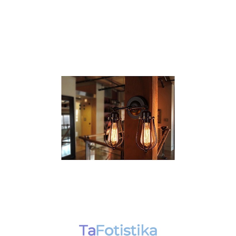 Ρετρό γκρέιπφρουτ American Village Iron Antique Restaurant Διάδρομος Επιτοίχιος Φωτιστικό τοίχου διάδρομου