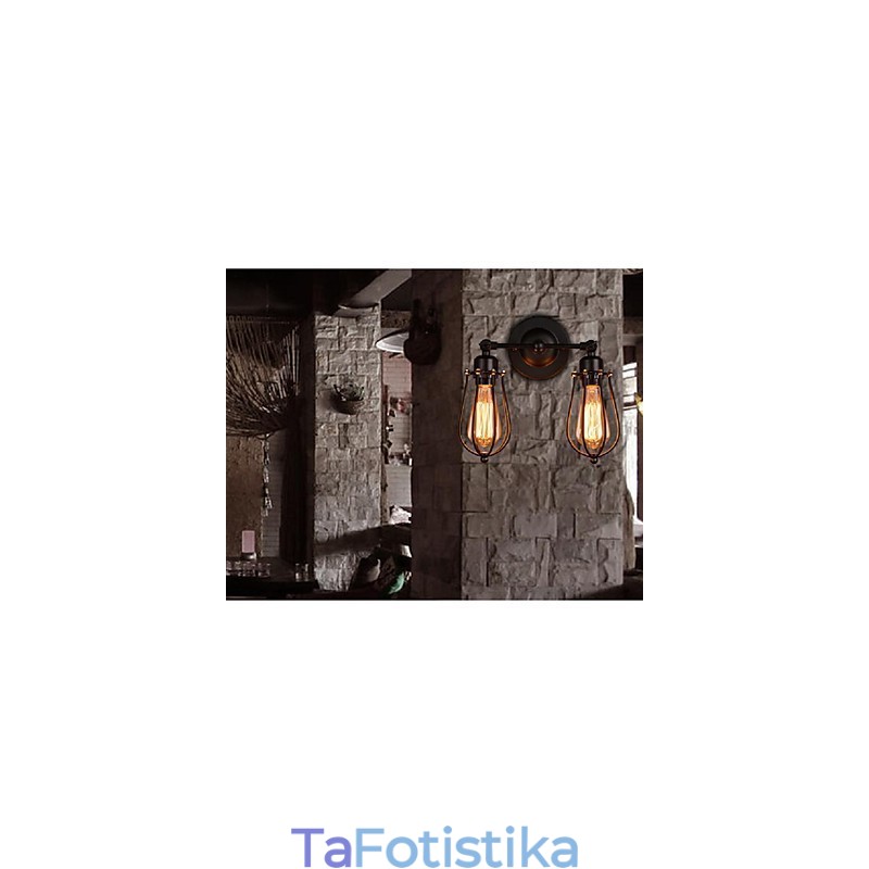 Ρετρό γκρέιπφρουτ American Village Iron Antique Restaurant Διάδρομος Επιτοίχιος Φωτιστικό τοίχου διάδρομου