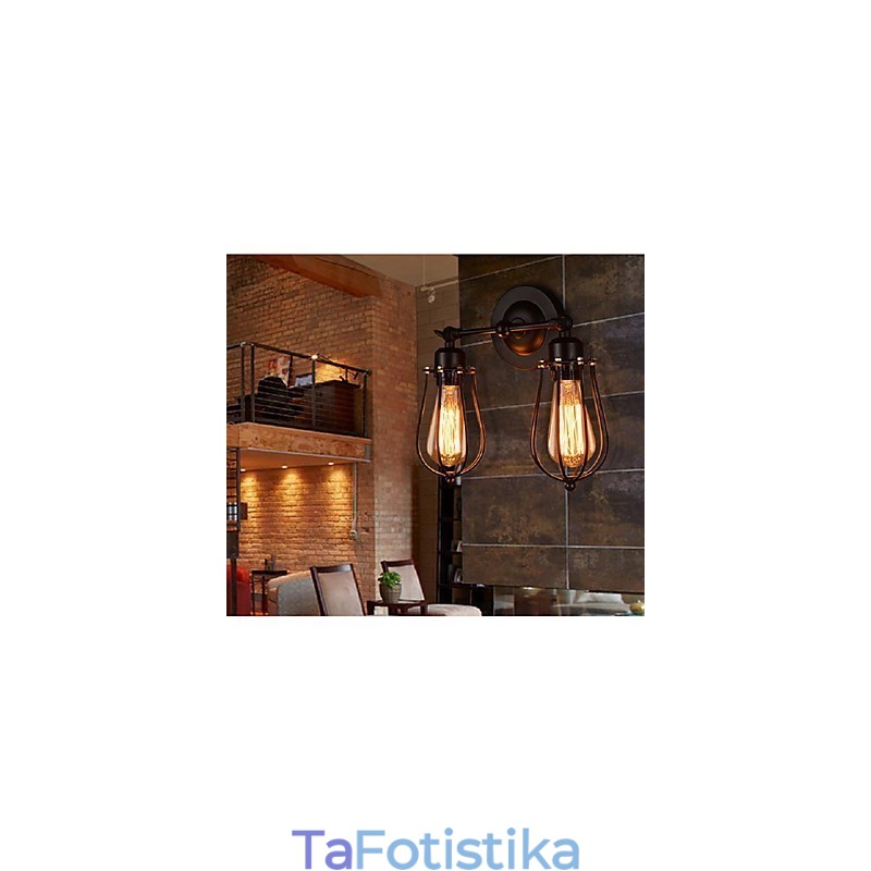 Ρετρό γκρέιπφρουτ American Village Iron Antique Restaurant Διάδρομος Επιτοίχιος Φωτιστικό τοίχου διάδρομου