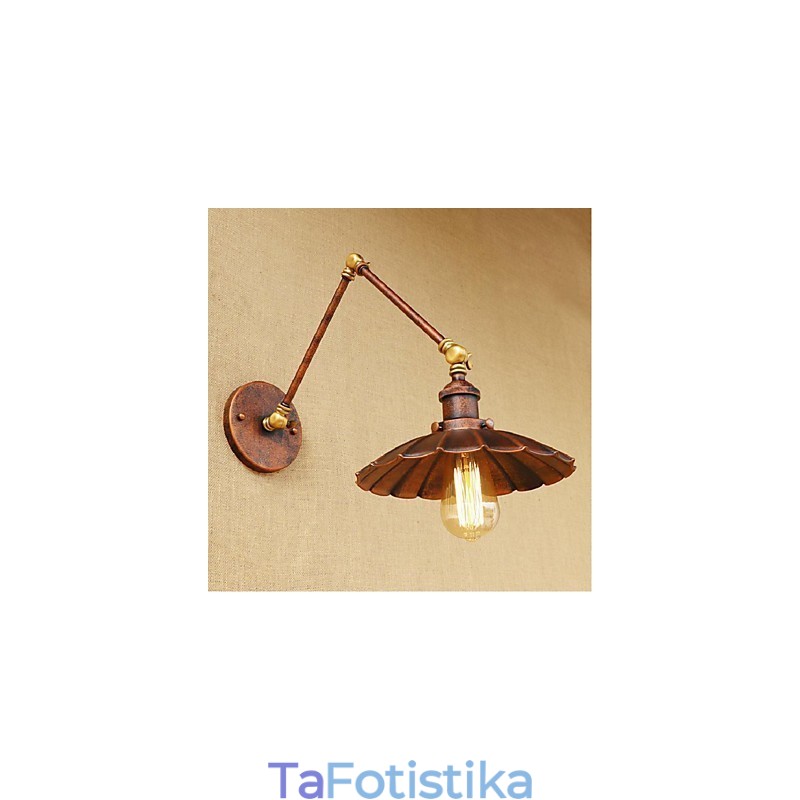 Μακρύς βραχίονας Half rust Retro Creative Nostalgic Πτυσσόμενες Πτυσσόμενες Απλίκες Τοίχου Φωτιστικό τοίχου