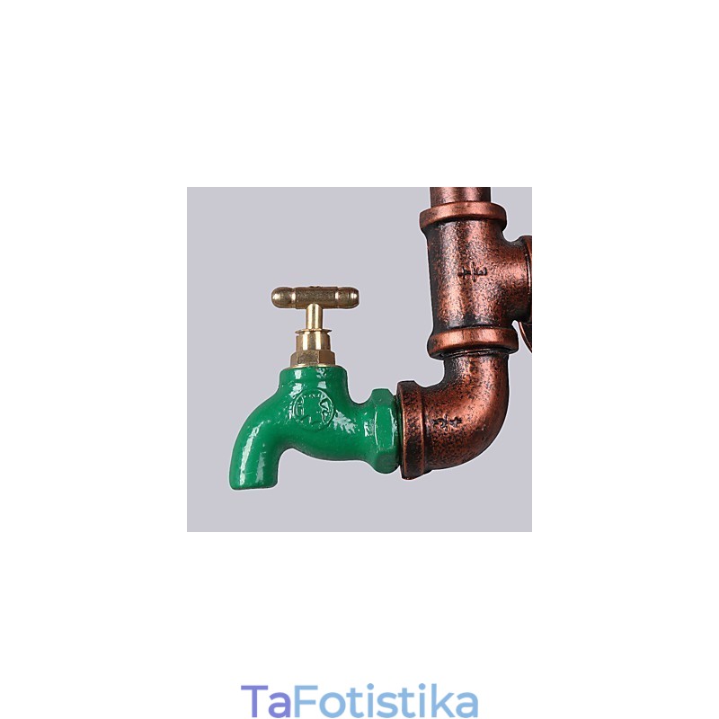 Vintage Industrial Pipe Φωτιστικά τοίχου Wood Gear Shape Δημιουργικά περιστρεφόμενα φώτα Εστιατορίου Cafe Bar Διακοσμητικός φωτισμός