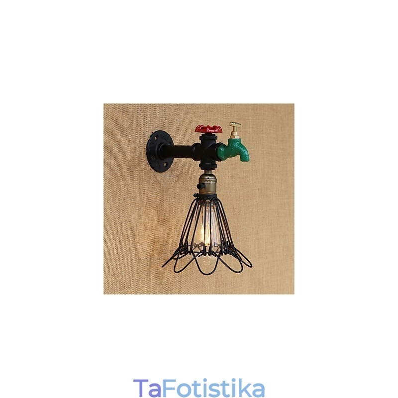 Country Retro Painting χαρακτηριστικό για Mini Style Ambient Light Απλίκες τοίχου Φωτιστικό τοίχου