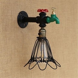 Country Retro Painting χαρακτηριστικό για Mini Style Ambient Light Απλίκες τοίχου Φωτιστικό τοίχου