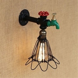 Country Retro Painting χαρακτηριστικό για Mini Style Ambient Light Απλίκες τοίχου Φωτιστικό τοίχου