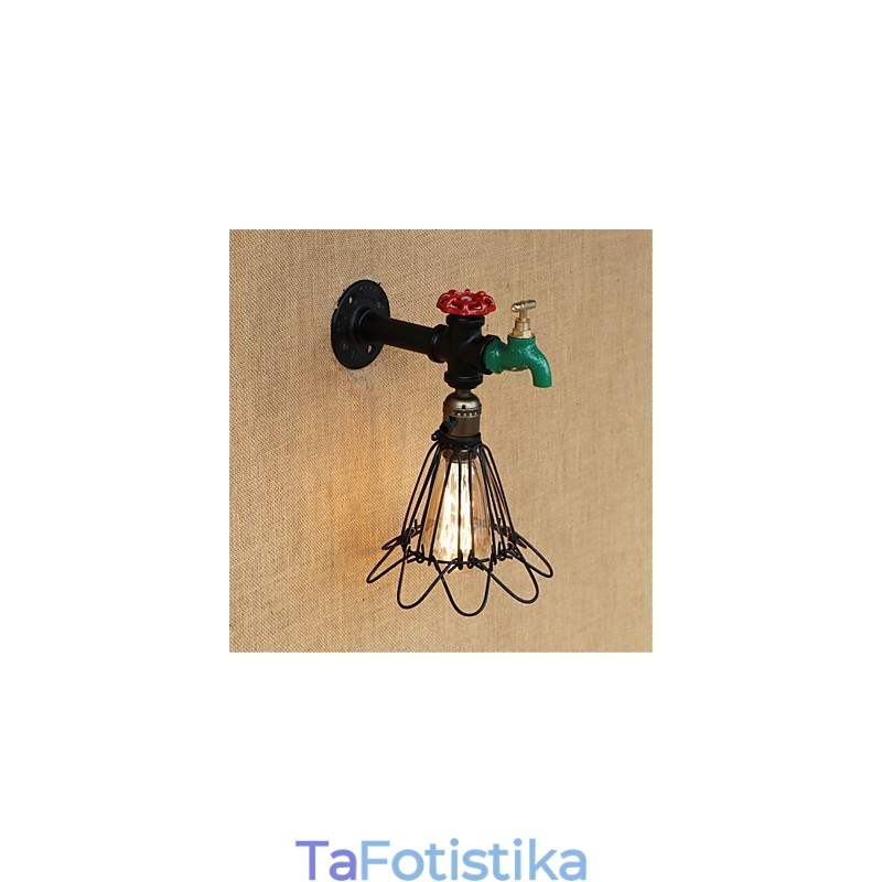 Country Retro Painting χαρακτηριστικό για Mini Style Ambient Light Απλίκες τοίχου Φωτιστικό τοίχου