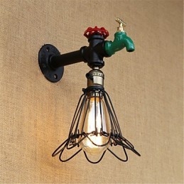 Country Retro Painting χαρακτηριστικό για Mini Style Ambient Light Απλίκες τοίχου Φωτιστικό τοίχου
