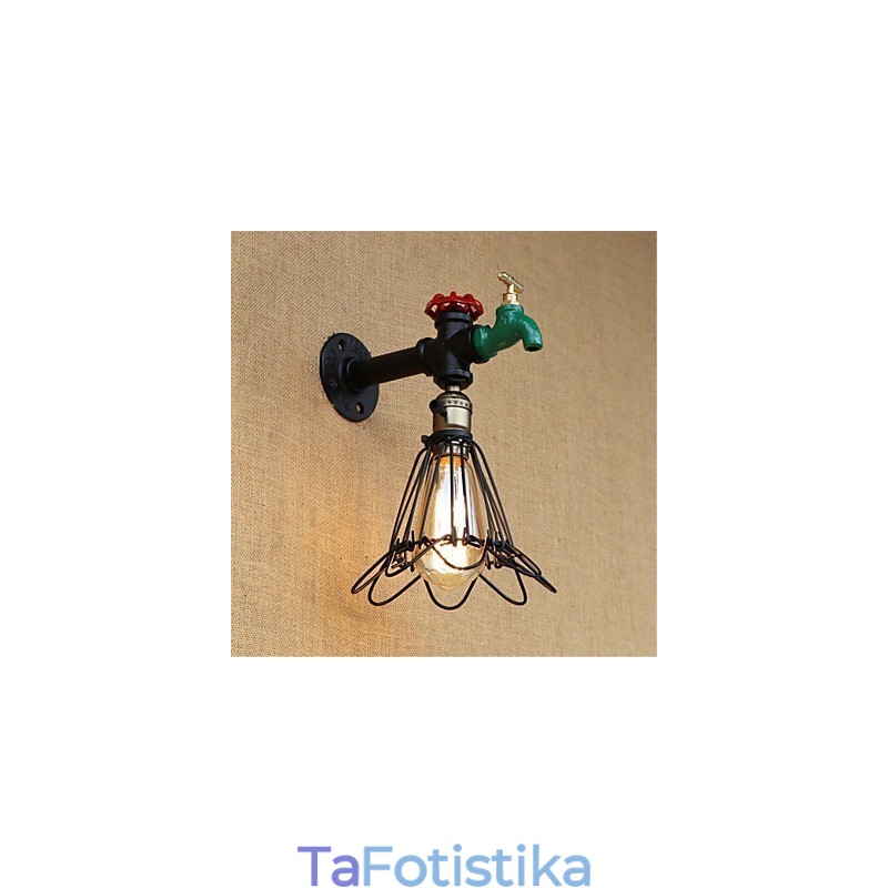 Country Retro Painting χαρακτηριστικό για Mini Style Ambient Light Απλίκες τοίχου Φωτιστικό τοίχου