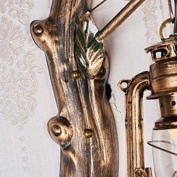 Ρουστίκ Lodge Painting Χαρακτηριστικό για Mini Style Uplight Απλίκες τοίχου Φωτιστικό τοίχου