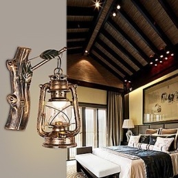 Ρουστίκ Lodge Painting Χαρακτηριστικό για Mini Style Uplight Απλίκες τοίχου Φωτιστικό τοίχου
