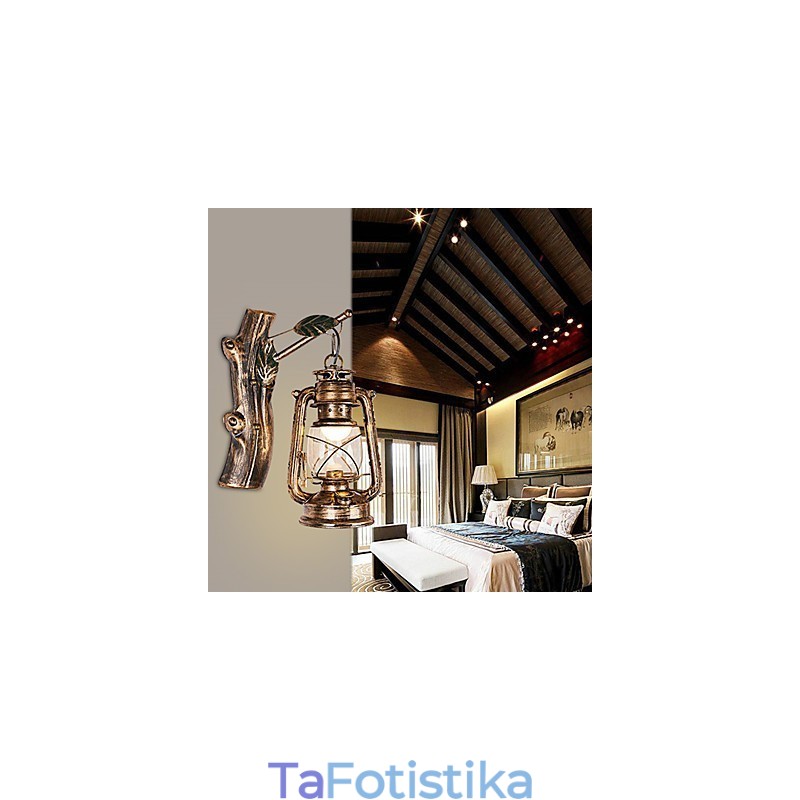 Ρουστίκ Lodge Painting Χαρακτηριστικό για Mini Style Uplight Απλίκες τοίχου Φωτιστικό τοίχου
