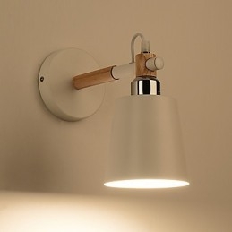 Vintage Wood Art Deco Metal Μεταλλικό Ρουστίκ Απλίκα Τοίχου Σαλόνι Τραπεζαρία Διαδρόμου Επιτοίχιο Φωτιστικό Μαύρο Λευκό Προαιρετικό