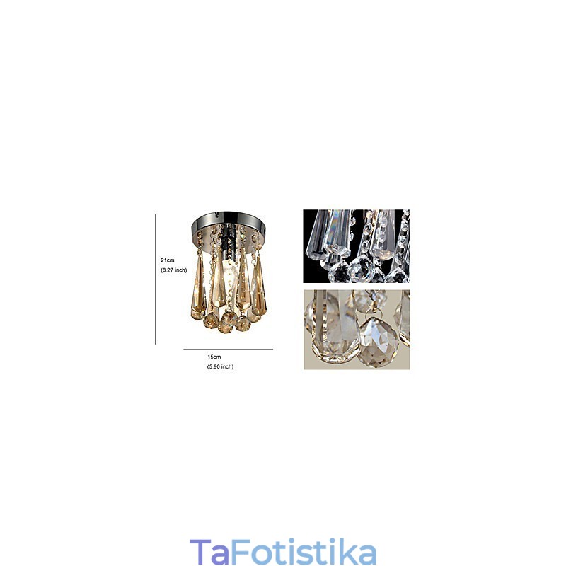 Μοντέρνο, σύγχρονο γκαράζ Crystal Flush Mount