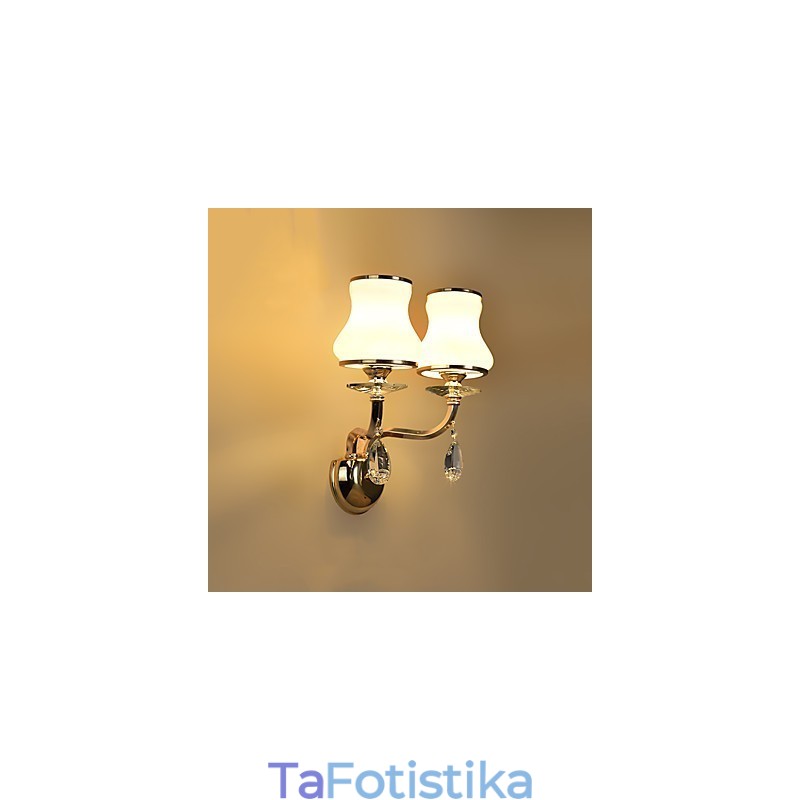 Μοντέρνο μοντέρνο ηλεκτρολυμένο χαρακτηριστικό για απλίκες τοίχου με κρυστάλλινο φως περιβάλλοντος φωτιστικό τοίχου