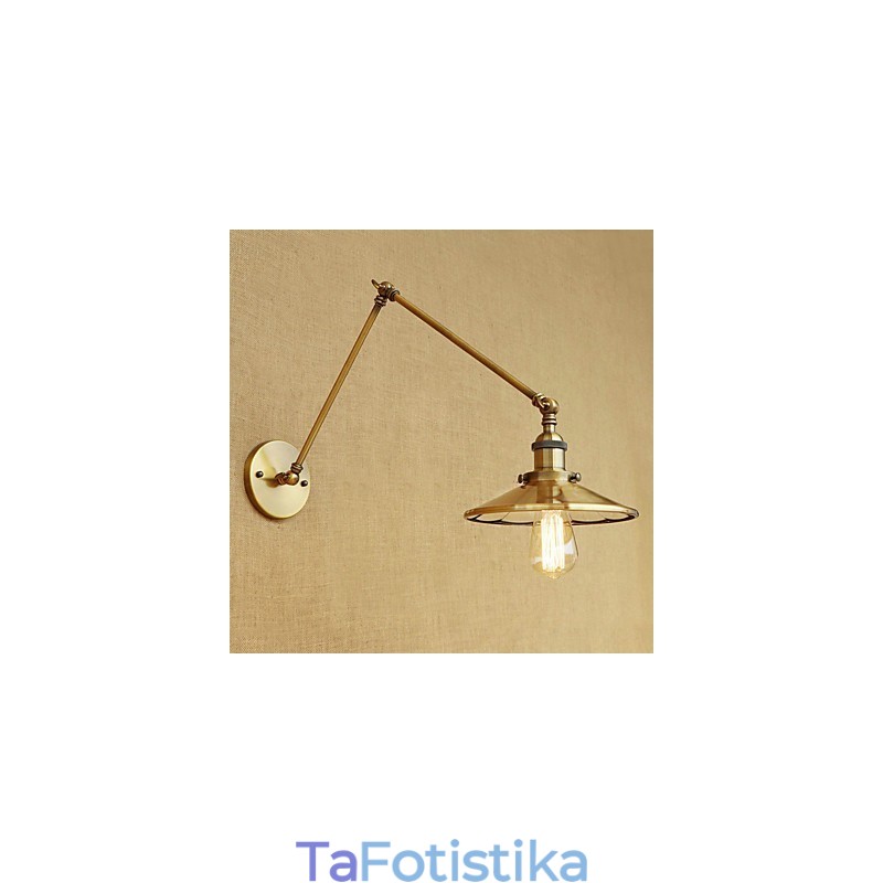 Rustic Lodge Country ρετρό ηλεκτρολυμένο χαρακτηριστικό για Mini Style Swing Arm Ambient Light