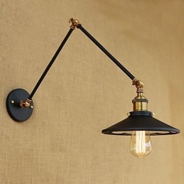 Rustic Lodge Country ρετρό ηλεκτρολυμένο χαρακτηριστικό για Mini Style Swing Arm Ambient Light