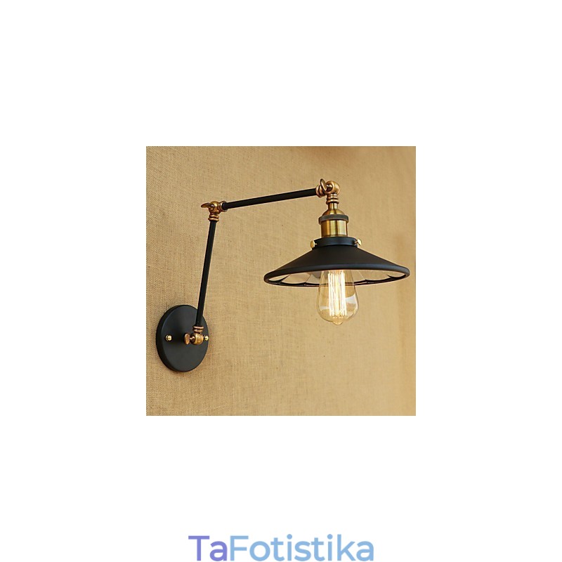 Rustic Lodge Country ρετρό ηλεκτρολυμένο χαρακτηριστικό για Mini Style Swing Arm Ambient Light
