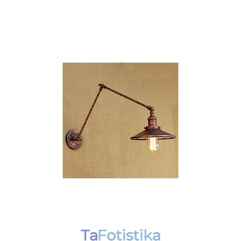 Rustic Lodge Country ρετρό ηλεκτρολυμένο χαρακτηριστικό για Mini Style Swing Arm Ambient Light