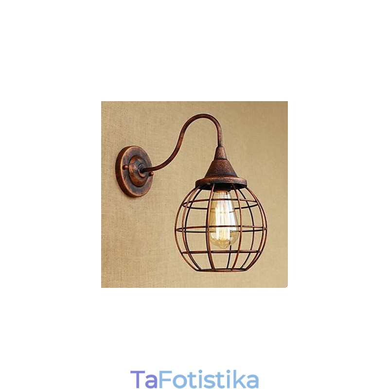 Αμερικάνικο επιτοίχιο φωτιστικό Iron Art RETRO Rust Color Study lΣαλόνι κομοδίνου