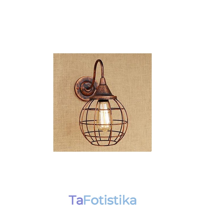 Αμερικάνικο επιτοίχιο φωτιστικό Iron Art RETRO Rust Color Study lΣαλόνι κομοδίνου