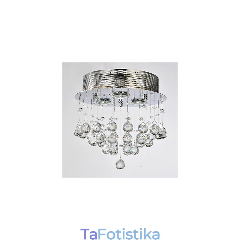 Παραδοσιακή, κλασική, μεταλλική βάση από κρύσταλλο χρώμιο