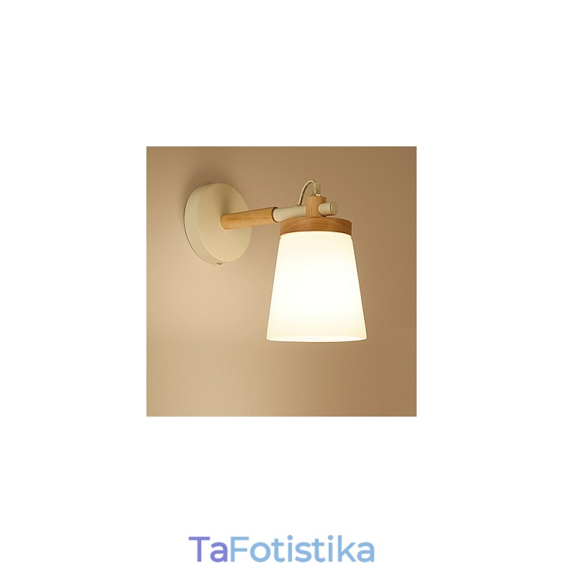 Φωτιστικό τοίχου με υαλοπίνακα και μεταλλική βάση με φωτιστικό τοίχου με φωτιστικό περιβάλλοντος